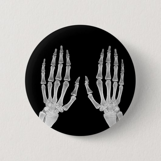 Skeleton Hands Xray Picture Human Anatomy Foto Button (Vorderseite)