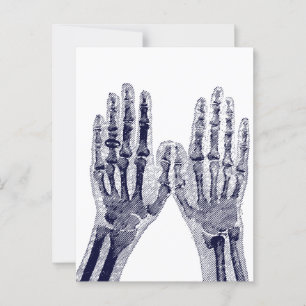 Skeleton Hands Xray Picture zeichne menschliche An Postkarte