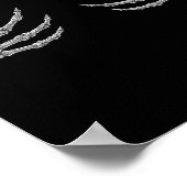 Skeleton Handwomen - Spooky Halloween Rock Band Poster (Ecke)