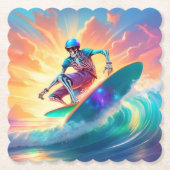 Skeleton Hang 10 Untersetzer (Vorderseite)