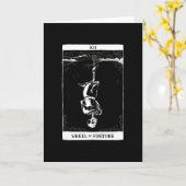 Skeleton Hanged Man Tarot Karte (Gelbe Blume)