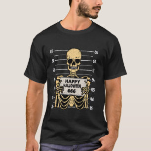 Skeleton Happy Halloween 66 Schädelknochen Männer  T-Shirt