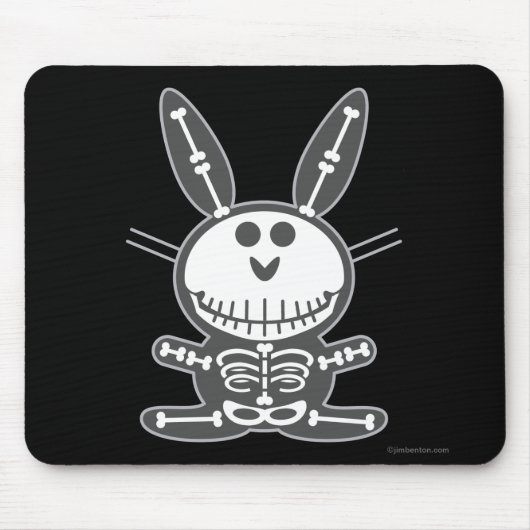Skeleton Häschen Mousepad (Vorne)