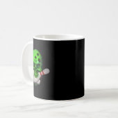 Skeleton Head Skull Bowling Ball und Buttone Happy Kaffeetasse (Vorderseite Links)
