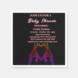 Skeleton Heart Baby Dusche Serviette