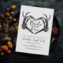 Skeleton Heart Gothic White Junggesellinnenabschie