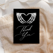 Skeleton Heart Halloween Brautparty Dankeskarte