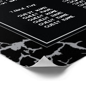 Skeleton Heart Hands 8 Tischplan Hochzeit Poster (Ecke)