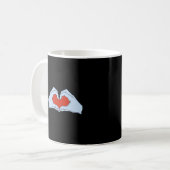 Skeleton Heart Hands Classic & Basic Halloween Kaffeetasse (Vorderseite Links)