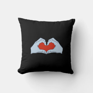 Skeleton Heart Hands Classic & Basic Halloween Kissen