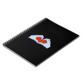 Skeleton Heart Hands Classic & Basic Halloween Notizblock (Linke Seite)