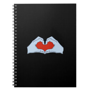 Skeleton Heart Hands Classic & Basic Halloween Notizblock