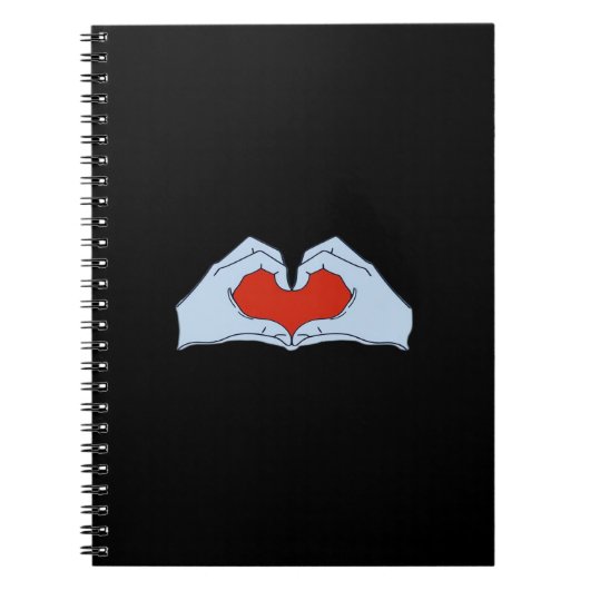 Skeleton Heart Hands Classic & Basic Halloween Notizblock (Vorderseite)
