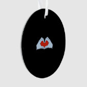 Skeleton Heart Hands Classic & Basic Halloween Ornament (Vorderseite)