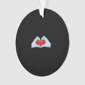 Skeleton Heart Hands Classic & Basic Halloween Ornament (Vorderseite)