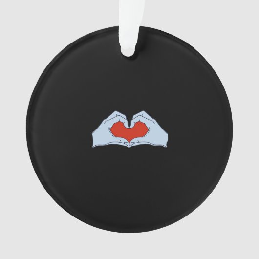 Skeleton Heart Hands Classic & Basic Halloween Ornament (Vorderseite)