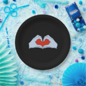 Skeleton Heart Hands Classic & Basic Halloween Pappteller (Party)