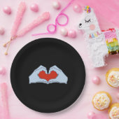 Skeleton Heart Hands Classic & Basic Halloween Pappteller (Party)