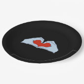Skeleton Heart Hands Classic & Basic Halloween Pappteller (Schrägansicht)