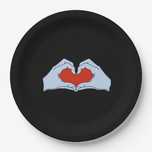 Skeleton Heart Hands Classic & Basic Halloween Pappteller (Vorderseite)
