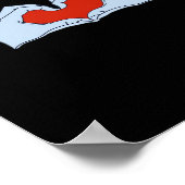 Skeleton Heart Hands Classic & Basic Halloween Poster (Ecke)