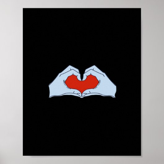 Skeleton Heart Hands Classic & Basic Halloween Poster (Vorne)