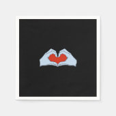 Skeleton Heart Hands Classic & Basic Halloween Serviette (Vorderseite)