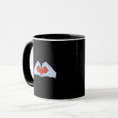 Skeleton Heart Hands Classic & Basic Halloween Tasse (Vorderseite Links)