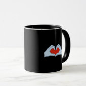 Skeleton Heart Hands Classic & Basic Halloween Tasse (VorderseiteRechts)