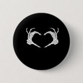 Skeleton Heart Hands Classic Button (Vorderseite)