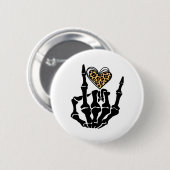 Skeleton Heart Hands Classic Button (Vorne & Hinten)