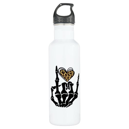 Skeleton Heart Hands Classic Edelstahlflasche (Vorderseite)