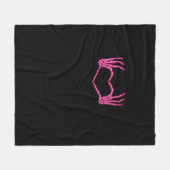 Skeleton Heart Hands Classic Fleecedecke (Vorderseite (Horizontal))