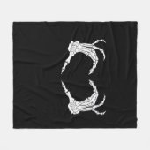 Skeleton Heart Hands Classic Fleecedecke (Vorderseite (Horizontal))