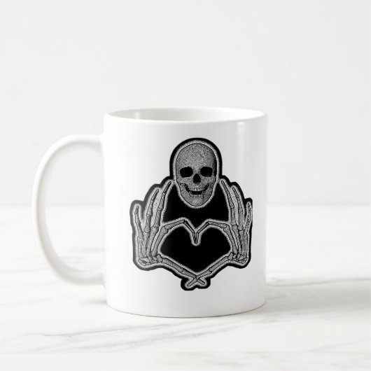 Skeleton Heart Hands Classic Kaffeetasse (Links)