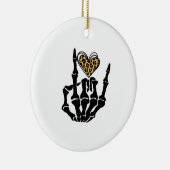 Skeleton Heart Hands Classic Keramik Ornament (Rechts)