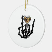 Skeleton Heart Hands Classic Keramik Ornament (Links)