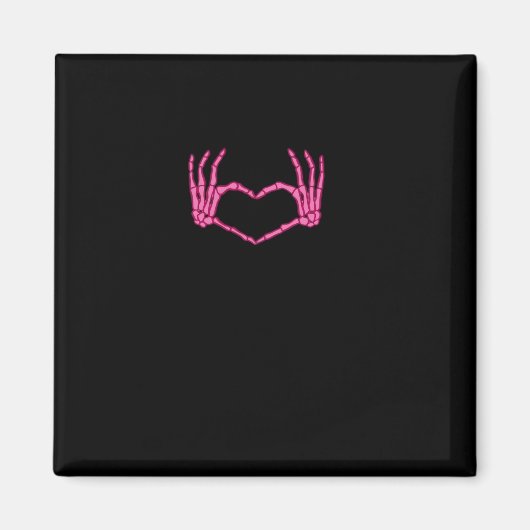 Skeleton Heart Hands Classic Magnet (Vorne)