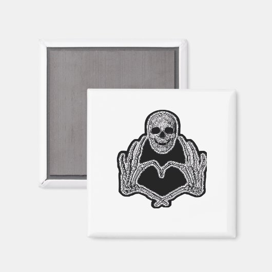 Skeleton Heart Hands Classic Magnet (Vorderseite/Rückseite)