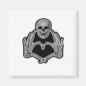 Skeleton Heart Hands Classic Magnet (Vorne)