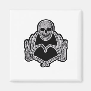 Skeleton Heart Hands Classic Magnet