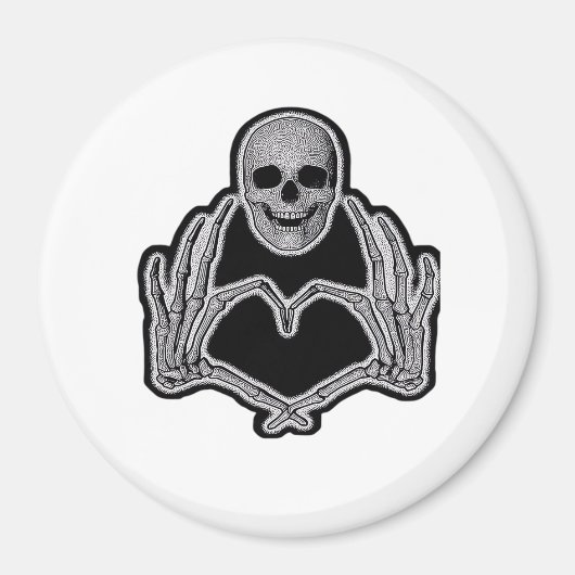 Skeleton Heart Hands Classic Magnet (Vorne)