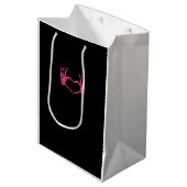 Skeleton Heart Hands Classic Mittlere Geschenktüte (Vorderseite Schrägansicht)