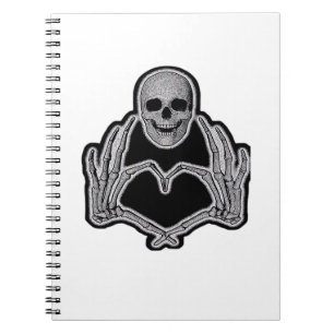 Skeleton Heart Hands Classic Notizblock