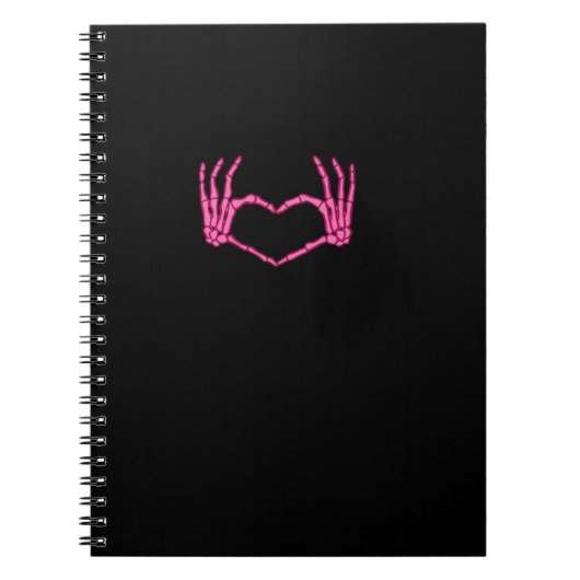 Skeleton Heart Hands Classic Notizblock (Vorderseite)