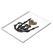 Skeleton Heart Hands Classic Notizblock (Linke Seite)