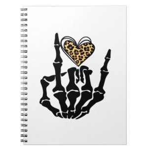 Skeleton Heart Hands Classic Notizblock