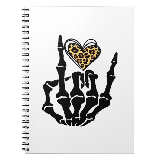 Skeleton Heart Hands Classic Notizblock (Vorderseite)