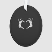 Skeleton Heart Hands Classic Ornament (Vorderseite)