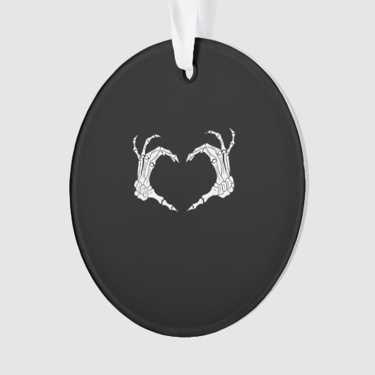 Skeleton Heart Hands Classic Ornament (Vorderseite)